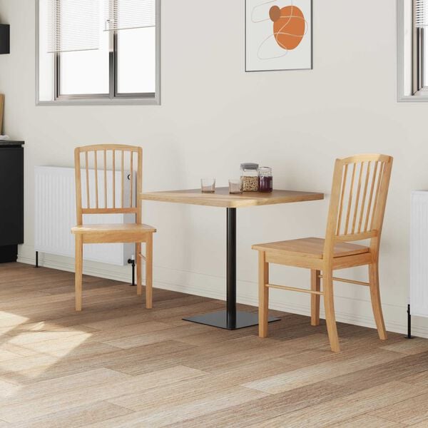 vidaXL Spisestoler 2 pcs Naturlig 50 x 52,5 x 91 cm Solid Gummitre