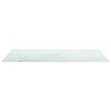 vidaXL Bordplate hvit 100x62 cm 8 mm herdet glass med marmor design
