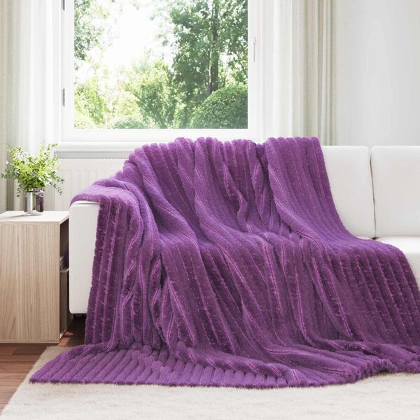 vidaXL Kastepledd 6 pcs Lilla 240 x 220 cm Fleece