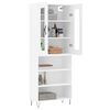 vidaXL Highboard hvit 69,5x34x180 cm konstruert tre