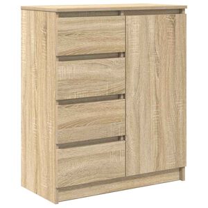 vidaXL Skjenk med skuffer sonoma eik 71x35x84 cm konstruert tre