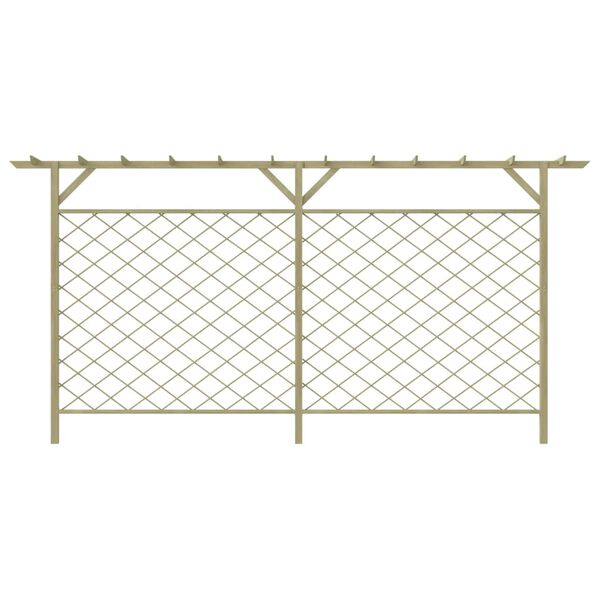 vidaXL Gittergjerde med pergola tre
