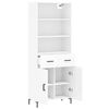 vidaXL Highboard hvit 69,5x34x180 cm konstruert tre