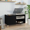 vidaXL Hifi-benk svart 84,5x38x48 cm konstruert tre