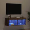 vidaXL TV-benksett med LED artisan eik 80 x 30 x 30 cm Konstruert tre