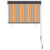 vidaXL Utend&oslash;rs rullegardin 100x250 cm gul og bl&aring;