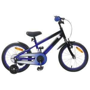 vidaXL Barnesykkel 16 Tommer for 4-6 &aring;r gammel Bl&aring; Svart