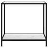 vidaXL Konsollbord hvit 80x35x75 cm herdet glass