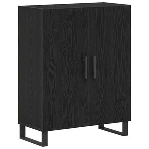 vidaXL Serviesskap Svart Eik 69,5 x 34 x 90 cm Konstruert tre