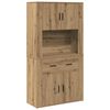 vidaXL H&oslash;yskap artisan eik 80 x 33 x 150 cm Konstruert tre