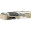 vidaXL Sengeramme uten madrass sonoma eik 90x190 cm konstruert tre