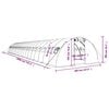 vidaXL Drivhus med stålramme hvit 80 m² 20x4x2 m