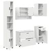 vidaXL Baderomsinnredningssett 5 pcs Hvit Ingeni&oslash;rtre og metall
