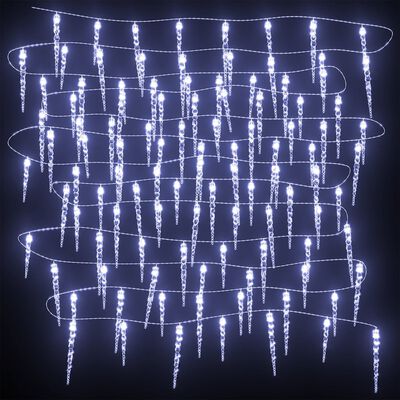 vidaXL Istapplys til jul 200 LEDs varm hvit 20 m akryl PVC