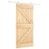 vidaXL Skyved&oslash;r Naturlig og Hvit 90 x 210 cm Heltre furu
