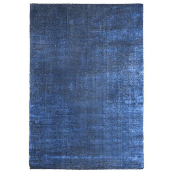 vidaXL Vaskbart og sammenleggbart teppe 120x170 cm marinebl&aring; polyester
