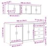 vidaXL Garasjeskap 6 stk gr&aring; sonoma konstruert tre