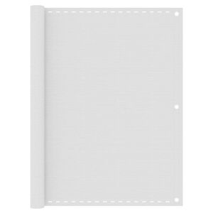 vidaXL Balkongskjerm hvit 120x500 cm HDPE