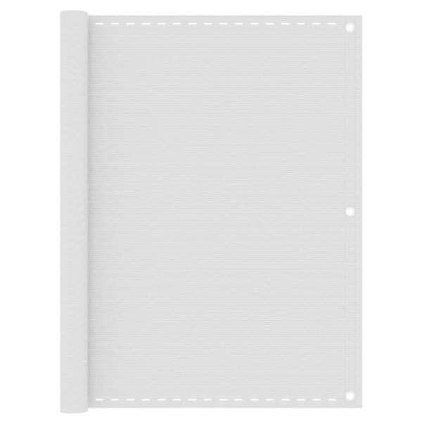 vidaXL Balkongskjerm hvit 120x500 cm HDPE