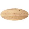 vidaXL Bordplate 140x60x2 cm oval heltre eik