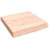 vidaXL Benkeplate til bad 40x40x(2-6) cm ubehandlet heltre