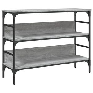 vidaXL Konsollbord gr&aring; sonoma 100x32x75 cm konstruert tre