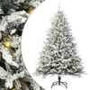 vidaXL Kunstig Forh&aring;ndsbelyst Juletre med Ballettsett Gr&oslash;nn 210 cm
