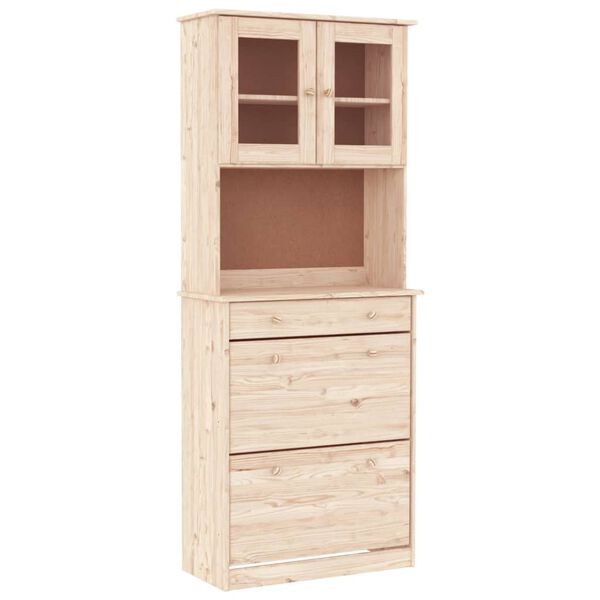vidaXL Highboard ALTA 77x35x188 cm heltre furu