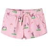 vidaXL Barneshorts med snor lyserosa 128