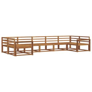 vidaXL Utend&oslash;rs sofa-sett 7 pcs Naturlig Solid akasietre