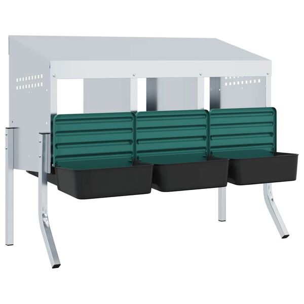 vidaXL Kyllinghus 3 rom med ben galvanisert st&aring;l