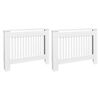vidaXL Radiatordeksler 2 stk hvit konstruert tre 112 cm