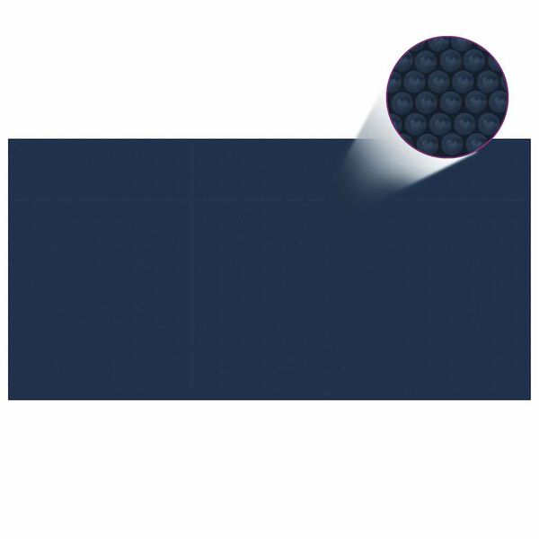 vidaXL Flytende solarduk til basseng PE 400x200 cm svart og blå