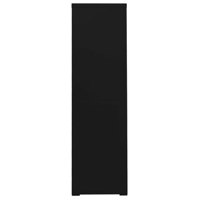 vidaXL Arkivskap 90x46x164 cm stål svart