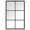 vidaXL Veggspeil svart 60x40 cm metall
