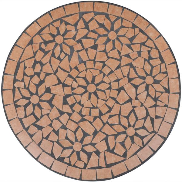 vidaXL Bistrobord terrakotta 60 cm mosaikk