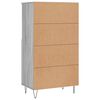 vidaXL Highboard grå sonoma 60x36x110 cm konstruert tre