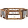 vidaXL Hundegate med stender 6 pcs Gammelt tre 100 x 60 cm