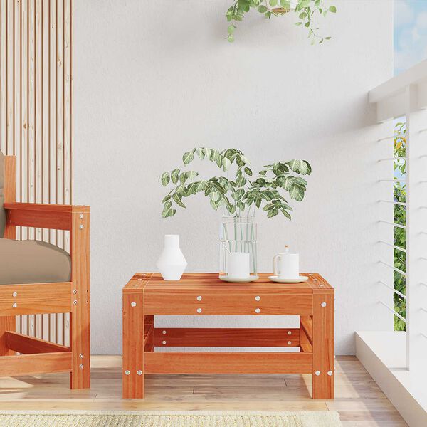 vidaXL Hagefotst&oslash;tte Massiv furu VoksBrun 57,5 x 57,5 x 30 cm