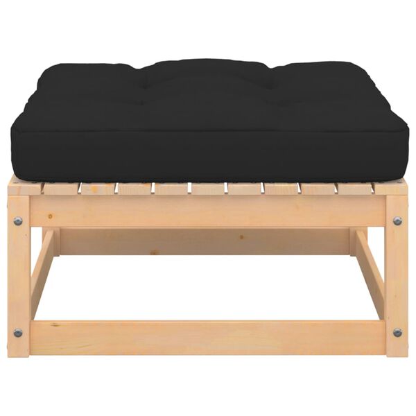 vidaXL Utend&oslash;rs fotskamler med puter 2 stk heltre furu