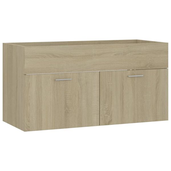 vidaXL Servantskap sonoma eik 90x38,5x46 cm konstruert tre