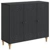 vidaXL Serviesskap Svart 89 x 34,5 x 80 cm Konstruert tre