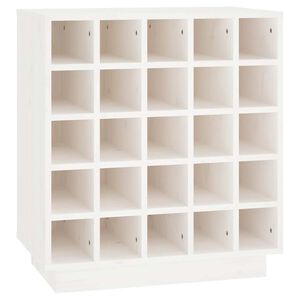 vidaXL Vinhylle hvit 55,5x34x61 cm heltre furu