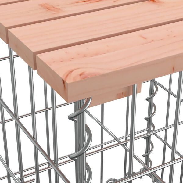 vidaXL Hagebenk med gabionkurv heltre douglasgran