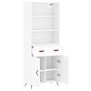vidaXL Highboard hvit 69,5x34x180 cm konstruert tre