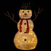 vidaXL Dekorativ snømannfigur med LED luksusstoff 90cm