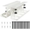 vidaXL Bordplate for kabelh&aring;ndtering 2 pcs Hvit 43 x 10 x 15 cm St&aring;l