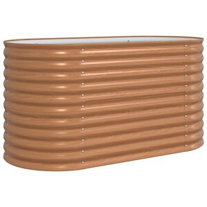 vidaXL Hevet bed Brun 160 x 80 x 81 cm St&aring;l
