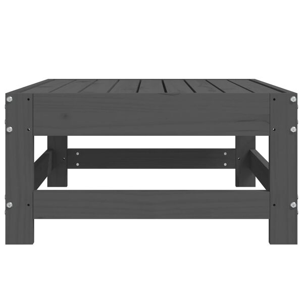 vidaXL Hagefotskammel grå heltre furu