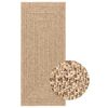 vidaXL Teppe ZIZUR 80x200 cm jute-utseende innend&oslash;rs og utend&oslash;rs